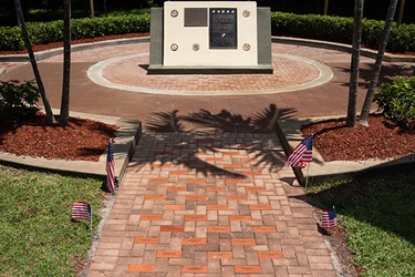 Veterans Bricks walkway at Veterans Park