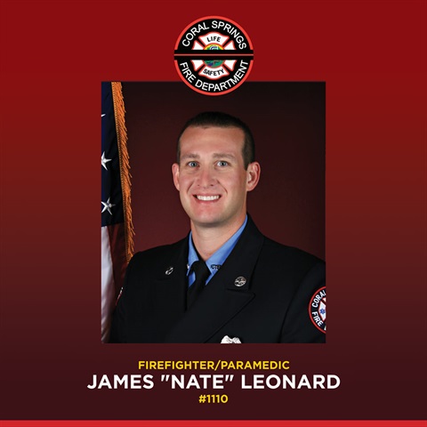 Headshot of Firefighter/Paramedic James “Nate” Leonard